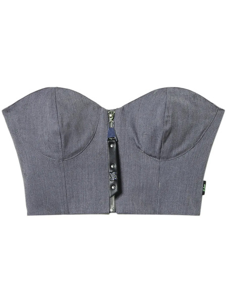 Twinset Bustier-neck Top - Grey 