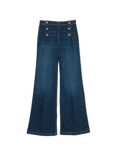  Twinset Buttoned Flared Jeans - Blue 