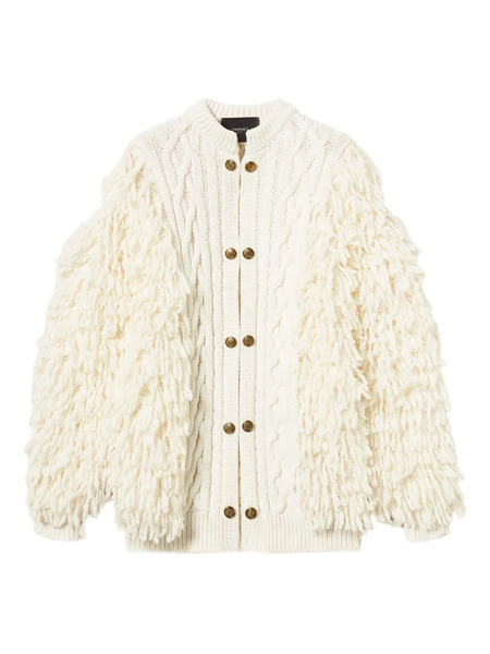  Twinset Cable-knit Fringed Cardigan - Neutrals 