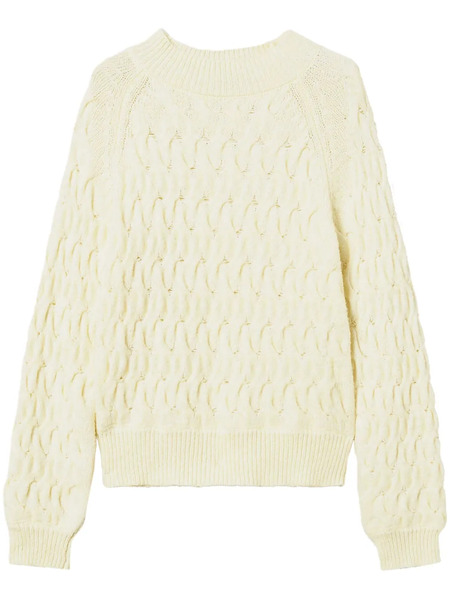  Twinset Cable-knit Turtleneck Jumper - Yellow 