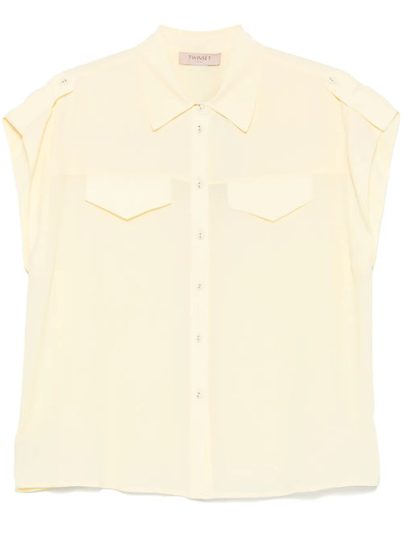  Twinset Cap-sleeved Shirt - Yellow 