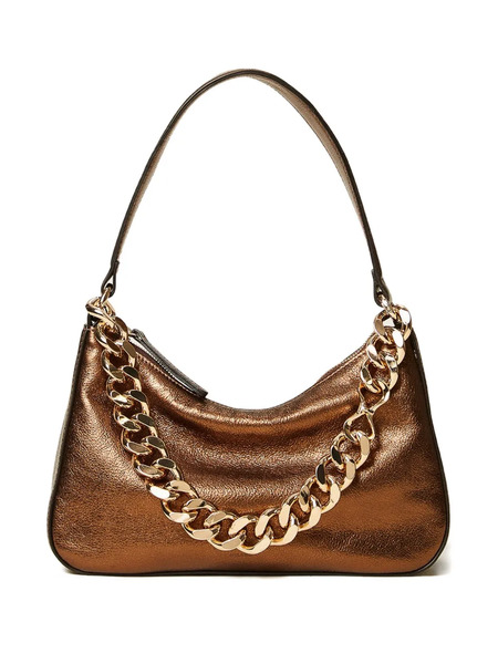  Twinset Chain Leather Shoulder Bag - Brown 