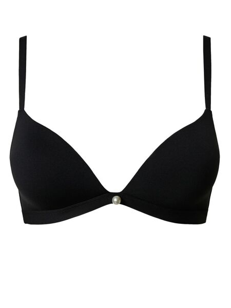  Twinset Charmeuse Triangle Bra - Black 