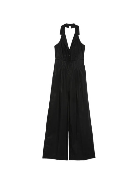  Twinset Collared Belted Jumpsuit - Black 