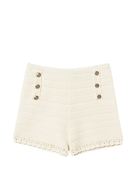  Twinset Crochet-knit Shorts - Neutrals 