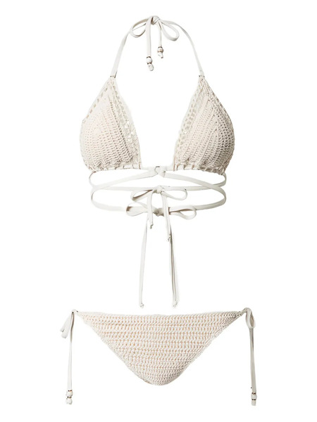  Twinset Crochet-triangle Bikini - Neutrals 