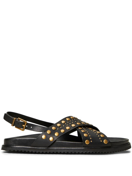  Twinset Crossover Strap Sandals - Black 