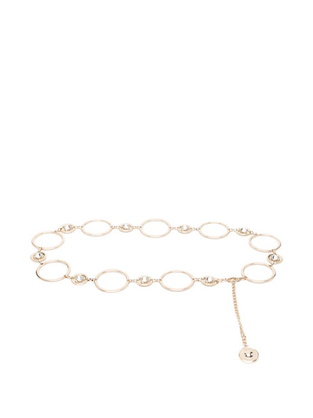  Twinset Crystal Embellished Chain Belt - Gold 