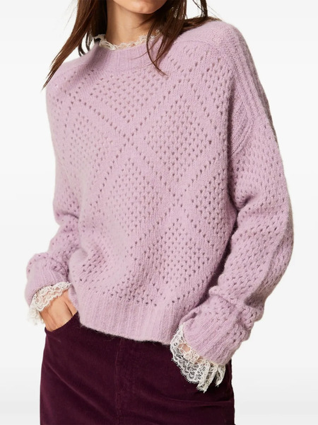  Twinset Diamond Pattern Sweater - Purple 