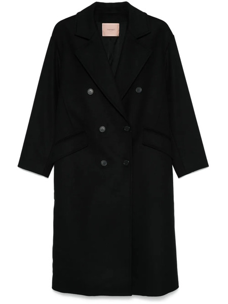  Twinset Double-breasted Coat - Black 