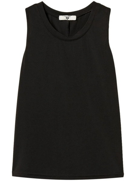  Twinset Draped Top - 00006 Black 
