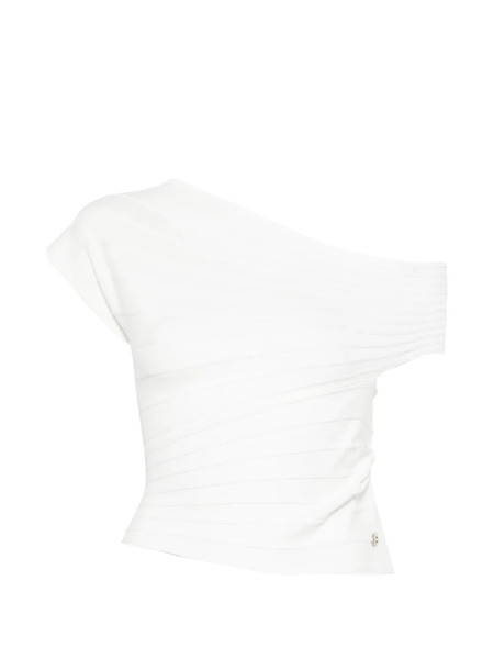  Twinset Draped Top - White 