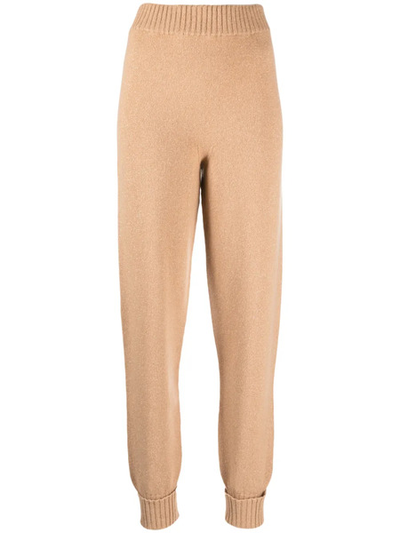  Twinset Elasticated-waist Ribbed-knit Track Pants - Neutrals 