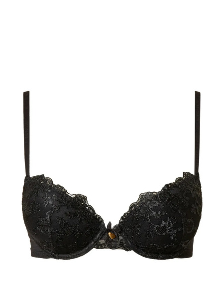  Twinset Embroidered Push-up Bra - Black 