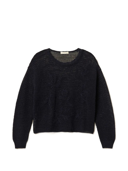  Twinset Embroidered Sweater - Blue 