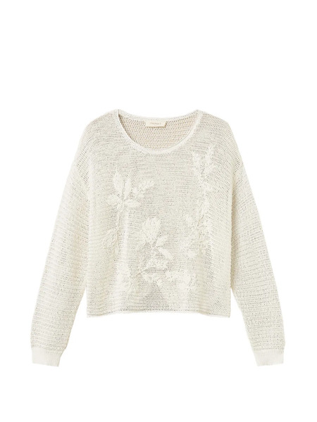  Twinset Embroidered Sweater - White 