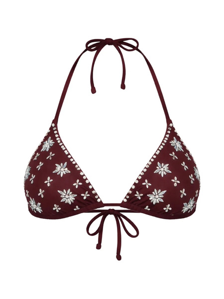  Twinset Embroidered Triangle-shape Bikini Top - Purple 