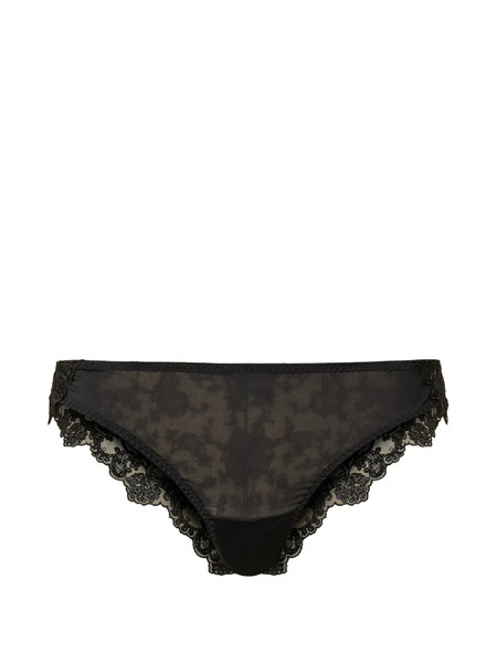  Twinset Embroidered Tulle Briefs - Black 