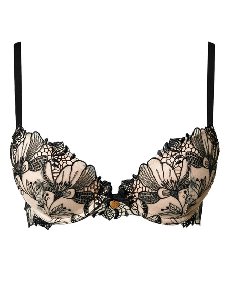  Twinset Embroidered Tulle Push-up Bra - Neutrals 
