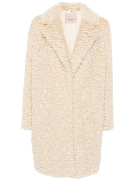 Twinset Faux-fur Midi Coat - Neutrals 