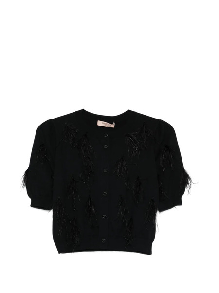  Twinset Feather Cardigan - Black 