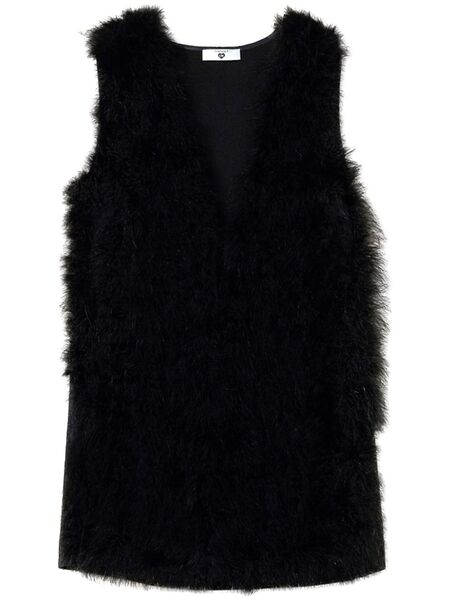  Twinset Feather-embellished Gilet - Black 