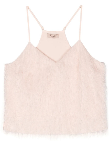 Twinset Feather-like Tank Top - Pink 