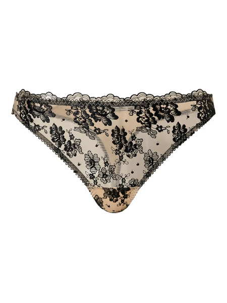  Twinset Floral-embroidered Briefs - Neutrals 