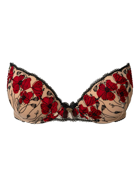  Twinset Floral-embroidered Push-up Bra 