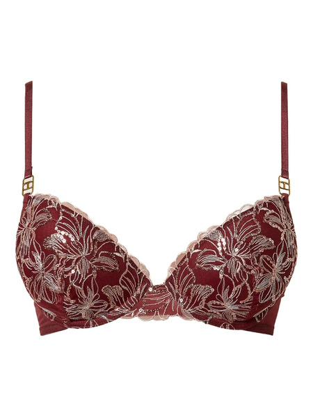  Twinset Floral-embroidery Bra - Red 