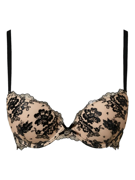  Twinset Floral-embroidery Push-up Bra - Neutrals 