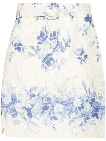  Twinset Floral-print Mini Skirt - Neutrals 