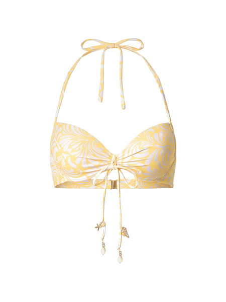 Twinset Floral-print Push-up Bikini Top - Yellow 