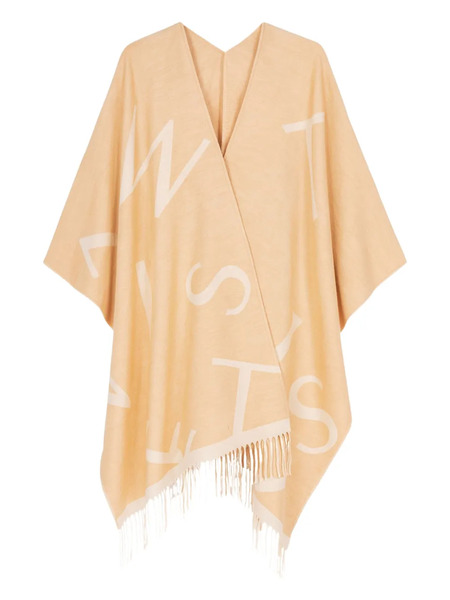  Twinset Fringed Cape - Orange 