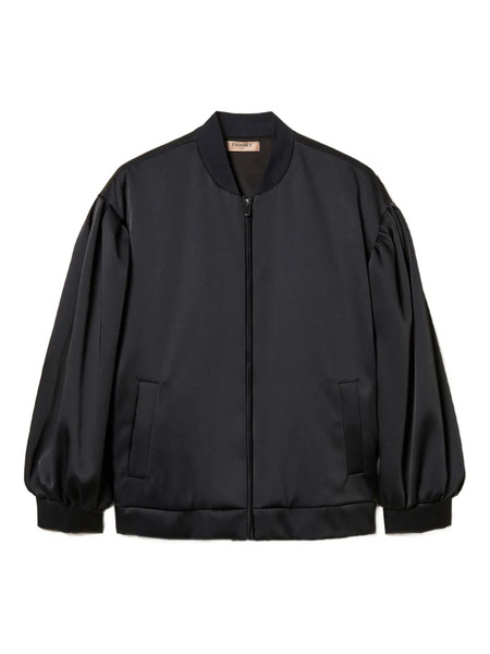  Twinset Gathering Duchesse Bomber Jacket - Black 