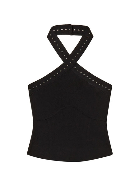  Twinset Halterneck Knitted Top - Black 