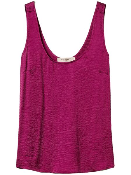  Twinset Hammered-effect Satin Tank Top 