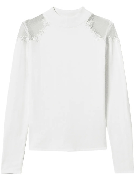  Twinset High-neck Embroidered Sweater - White 