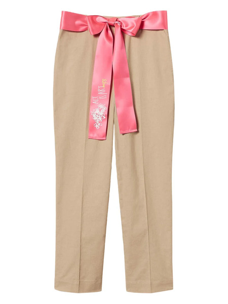  Twinset High-rise Tailored Trousers - Neutrals 