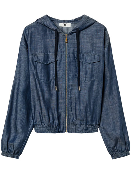  Twinset Hooded Denim Jacket - Blue 
