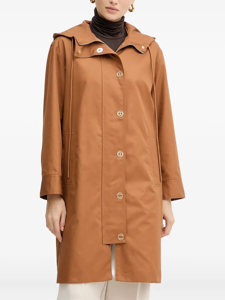  Twinset Hooded Parka Coat - Brown 