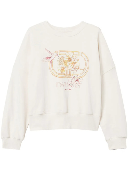  Twinset Hummingbird-print Sweatshirt - White 