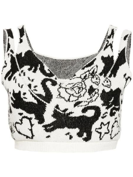  Twinset Jacquard Top - Black 