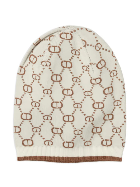  Twinset Kids Logo-pattern Beanie - Neutrals 