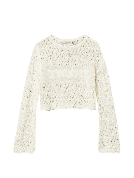  Twinset Kids Openwork-pattern Sweater - Neutrals 