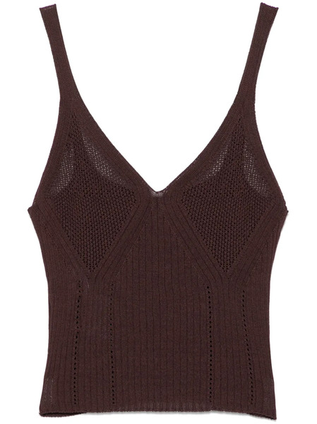  Twinset Knitted Tank Top - Brown 