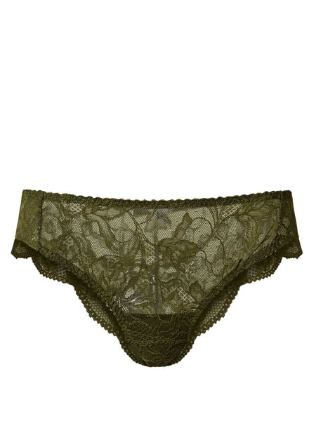  Twinset Lace Brazilian Briefs - Green 