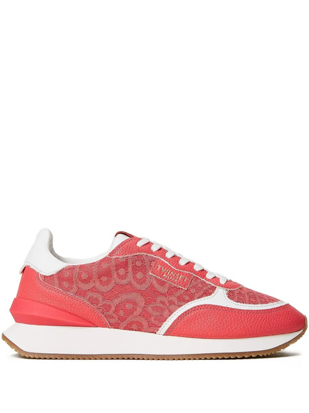  Twinset Lace-panelled Sneakers - Red 