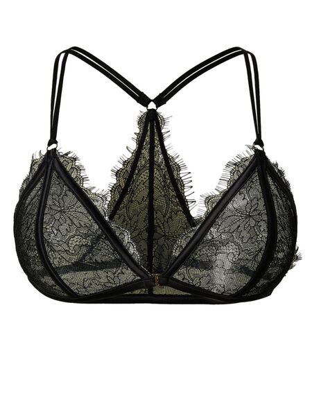  Twinset Lace Satin Bra - Black 
