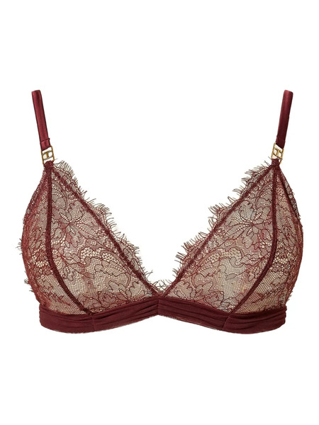  Twinset Lace Triangle Bra - Red 